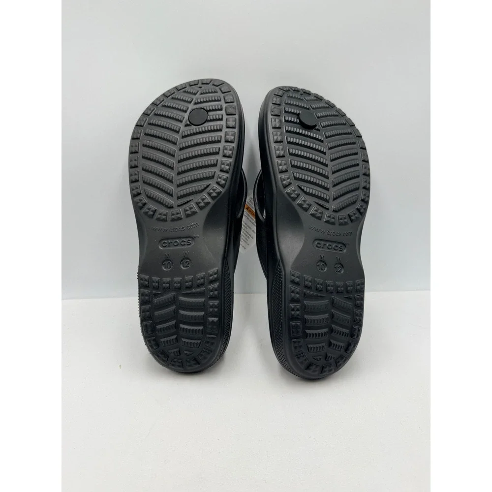 Crocs Baya II Flip Sandals Unisex M10 W12 Black New Thong Slides 208192-001